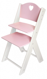 vyřazeno Rostoucí židle Sedees růžová s bílými bočnicemi - model 2011
