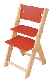vyřazeno Chytrá rostoucí židle Sedees Line červená 
