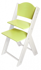 vyřazeno Rostoucí židle Sedees zelená s bílými bočnicemi - model 2011