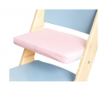 Růžový podsedák na modré rostoucí židli Sedees