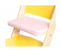 Růžový podsedák na žluté rostoucí židli Sedees