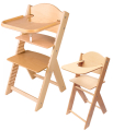Srovnání velikostí klasické židličky Sedees a židličky pro panenky