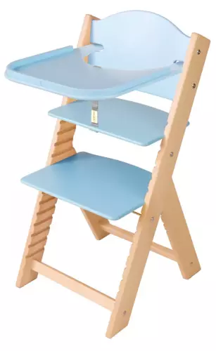 Dětská jídelní židlička modrá bez obrázku